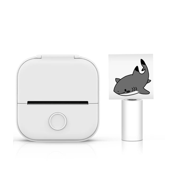 Kompaktowa drukarka termiczna Bluetooth, mini, bezprzewodowa. Doskonała do druku etykiet, paragonów i notatek.