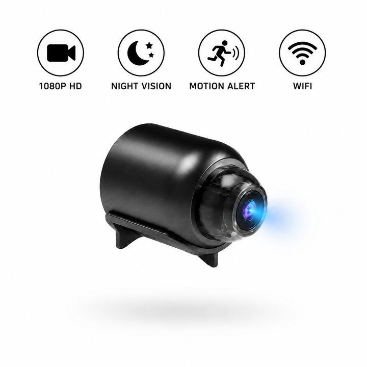 Mała kamera bezprzewodowa WiFi 1080P do dyskretnego monitorowania pomieszczeń, łatwa instalacja.