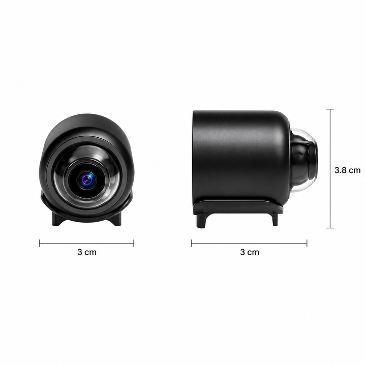 Kompaktowa mini kamera WiFi 1080P do monitoringu domu, zapewnia bezpieczeństwo i obraz Full HD.