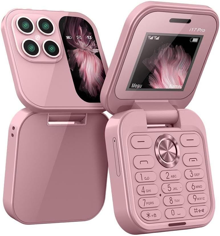 Kompaktowy mini telefon z kamerą HD, Dual SIM. Niewielkie rozmiary, łatwy do noszenia w kieszeni.