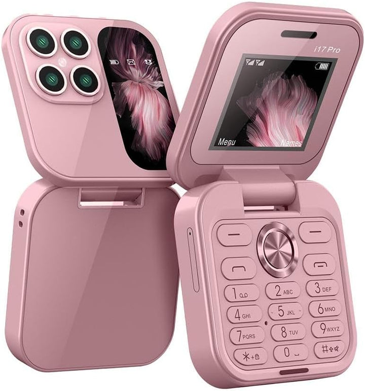 Kompaktowy mini telefon z kamerą HD, Dual SIM. Niewielkie rozmiary, łatwy do noszenia w kieszeni.