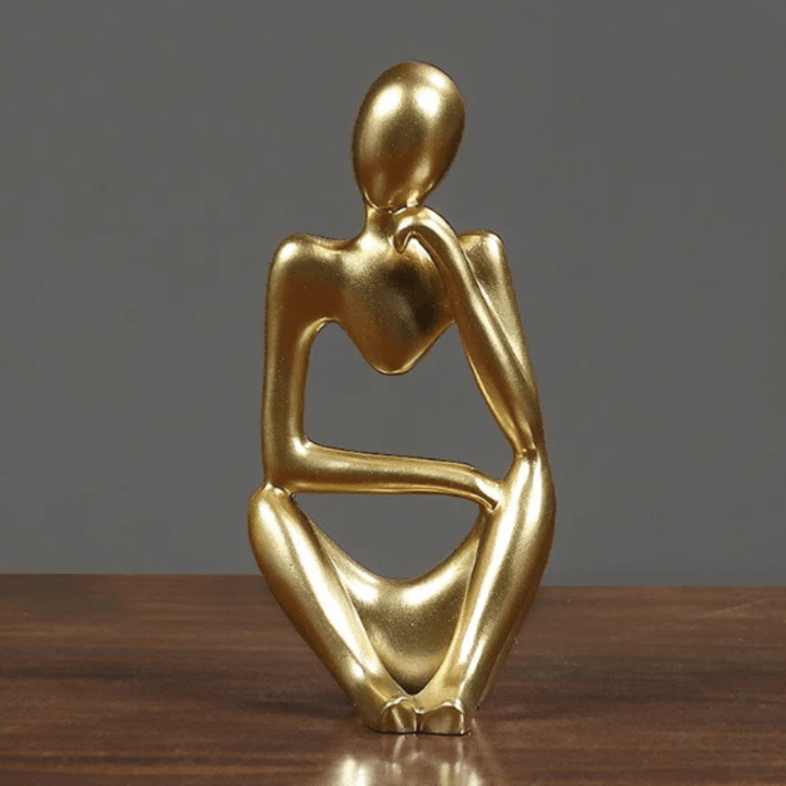 Elegancka figurka Myśliciela, prezent dla miłośnika sztuki, minimalistyczna ozdoba, do biura.