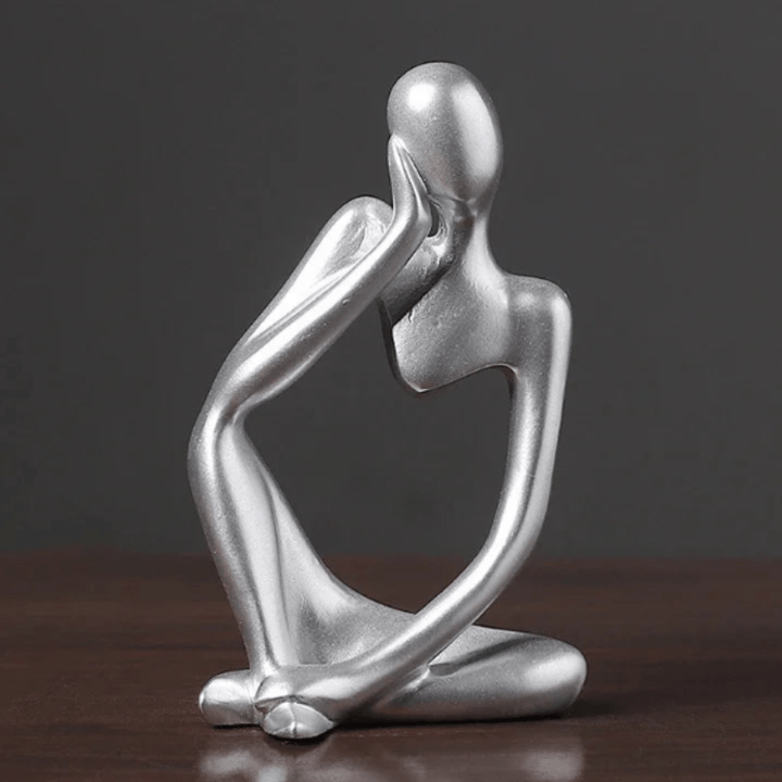 Figurka Myśliciela, rzeźba do wnętrz, nowoczesna, minimalistyczna, idealna na dekorację stołu.