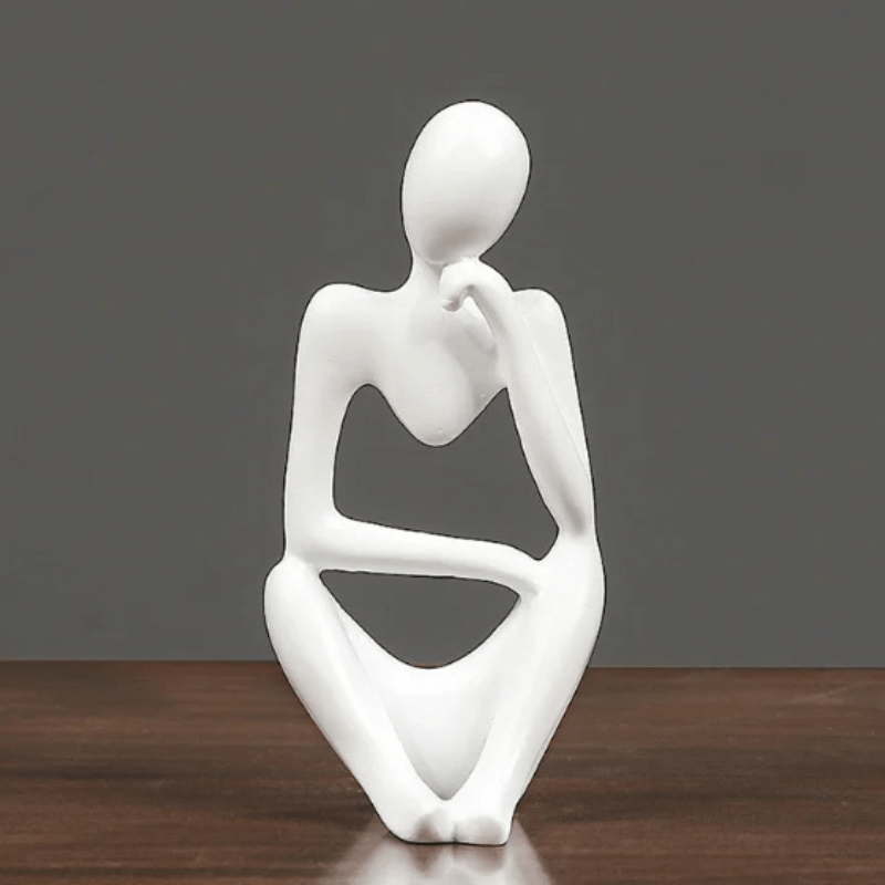 Abstrakcyjna figurka Myśliciela, minimalistyczna rzeźba, nowoczesna dekoracja do każdego wnętrza.