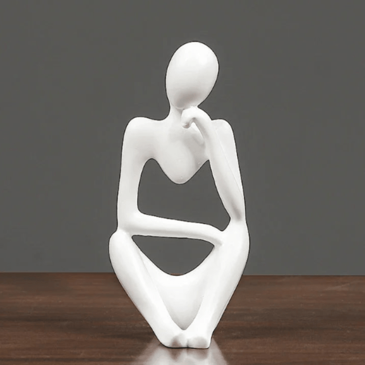 Abstrakcyjna figurka Myśliciela, minimalistyczna rzeźba, nowoczesna dekoracja do każdego wnętrza.
