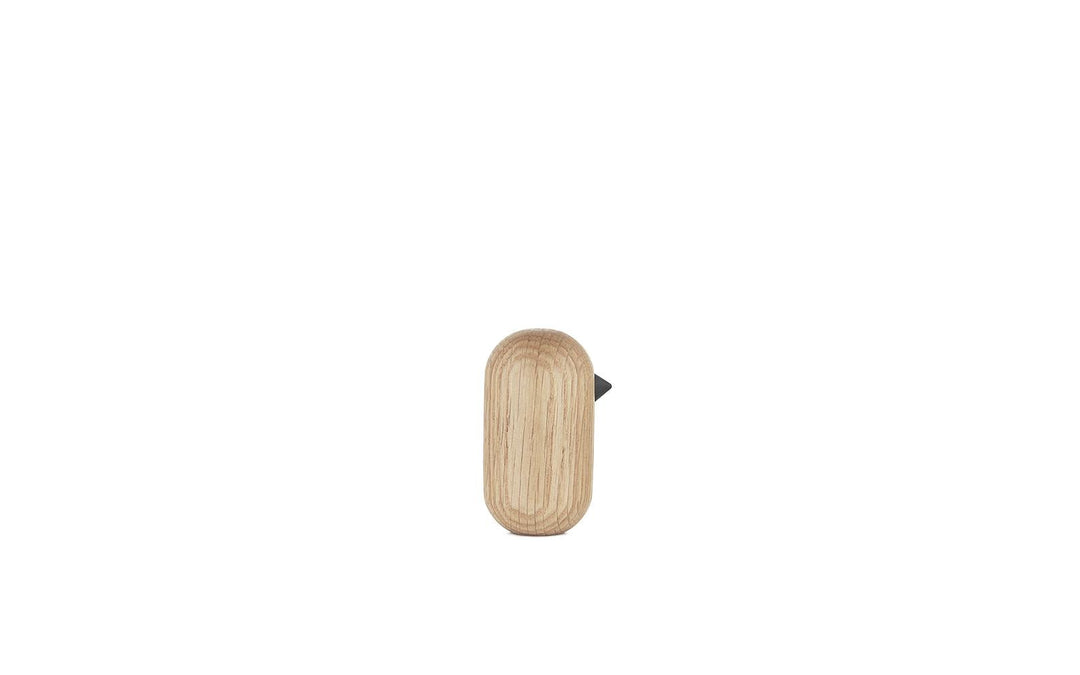Minimalistyczna figurka ptaszka, drewniana ozdoba do sypialni lub salonu.