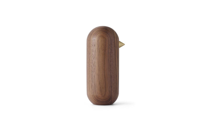 Artystyczna figurka ptaszka, drewniana dekoracja w minimalistycznym stylu do nowoczesnego domu.
