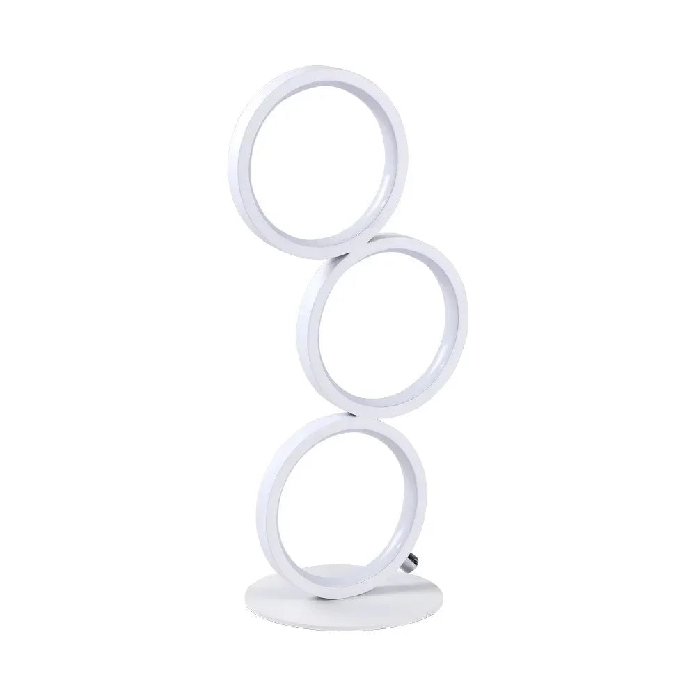 Elegancka lampa biurkowa LED, minimalistyczna, z trybami ciepłego oświetlenia. Stylowa dekoracja.
