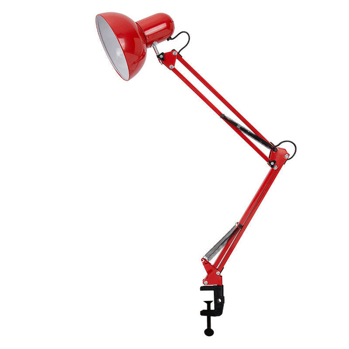 Lampa do sypialni z klipsem i długim, regulowanym ramieniem, zapewnia komfortowe światło nocne.