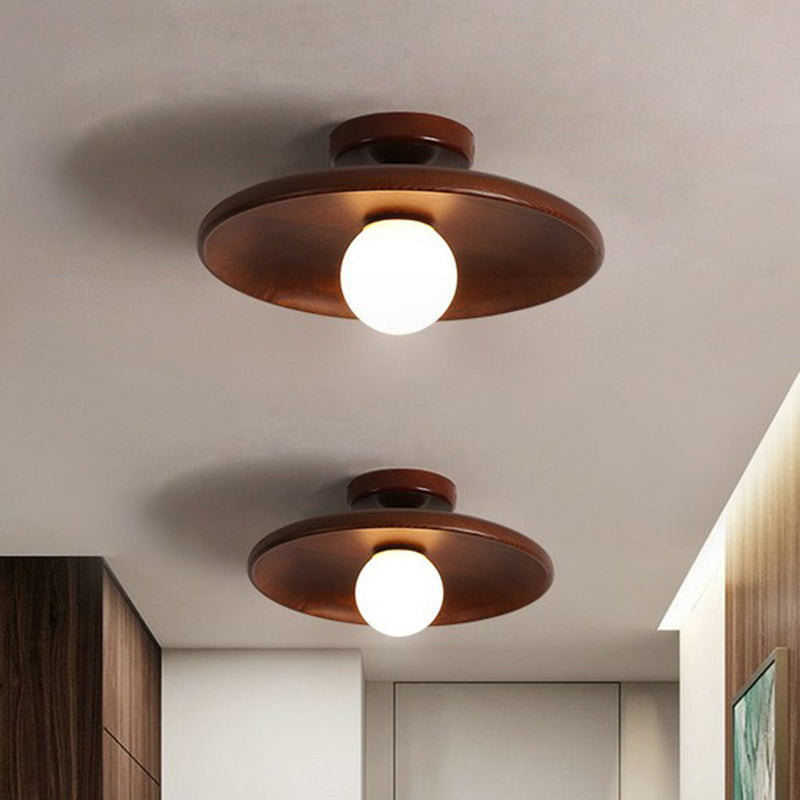 Nowoczesna drewniana lampa sufitowa, minimalistyczne oświetlenie sufitowe, idealne do przytulnego domu.