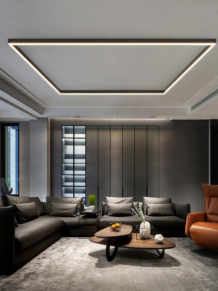 Energooszczędna lampa sufitowa LED. Nowoczesne oświetlenie domu, aluminium, akryl, skandynawski design.