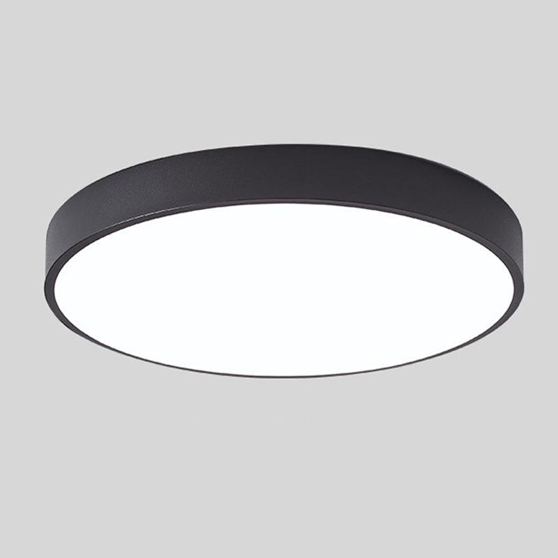 Okrągła lampa sufitowa LED do jadalni lub kuchni. Skandynawski styl, czysta forma.