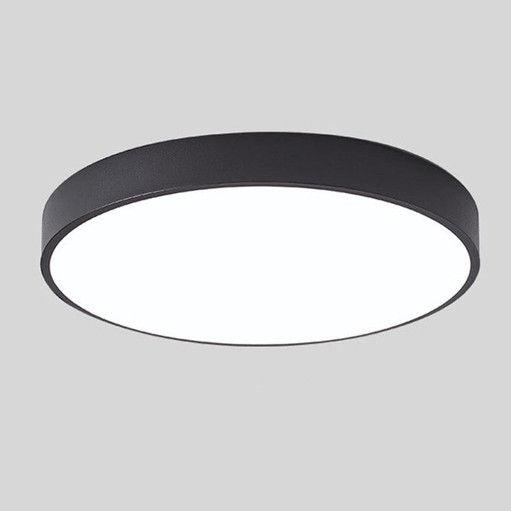 Okrągła lampa sufitowa LED do jadalni lub kuchni. Skandynawski styl, czysta forma.
