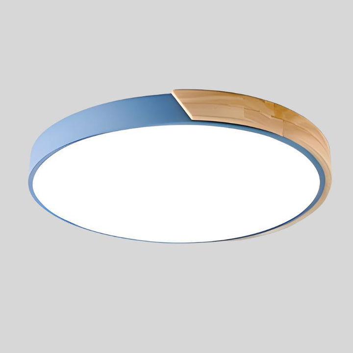 Duża, okrągła lampa sufitowa LED. Skandynawski design, minimalistyczne oświetlenie do większych przestrzeni.