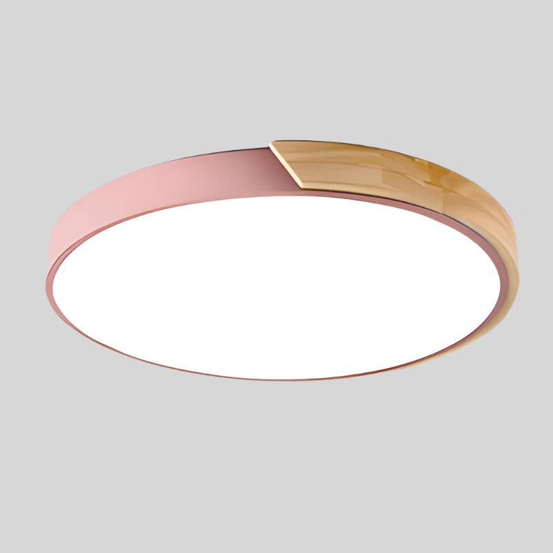 Lampa sufitowa LED, okrągła, nowoczesna, styl skandynawski. Oświetlenie do wnętrz mieszkalnych.