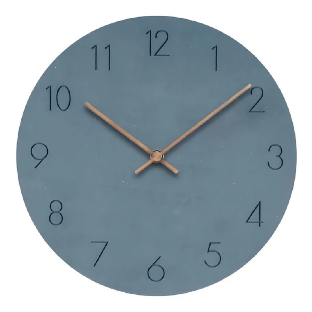 Elegancki drewniany zegar ścienny. Minimalistyczny styl, cichy mechanizm. Idealny do nowoczesnego domu.