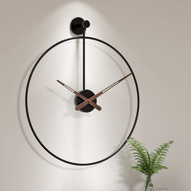 Minimalistyczny zegar ścienny nowoczesny, czarny lub złoty, 50 cm. Idealna dekoracja do domu i biura.