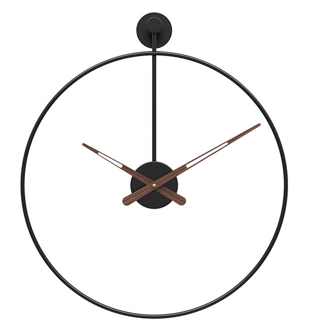 Nowoczesny zegar ścienny 50 cm, dostępny w czarnej lub złotej wersji. Minimalistyczny design do salonu.