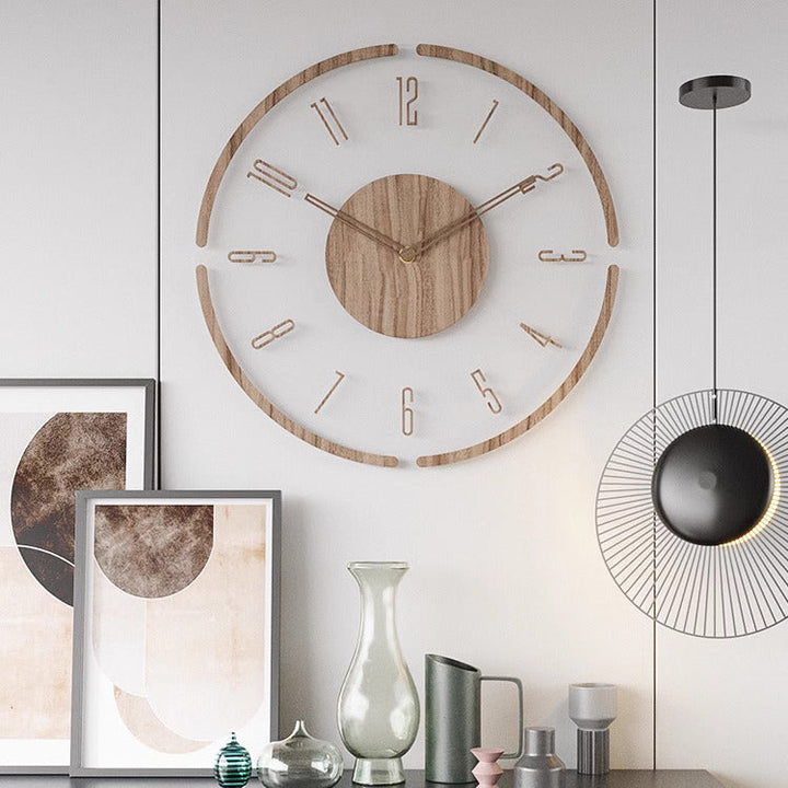 Prosty, minimalistyczny zegar ścienny do domu, salonu lub biura. Nordycki design, nowoczesny akcent.