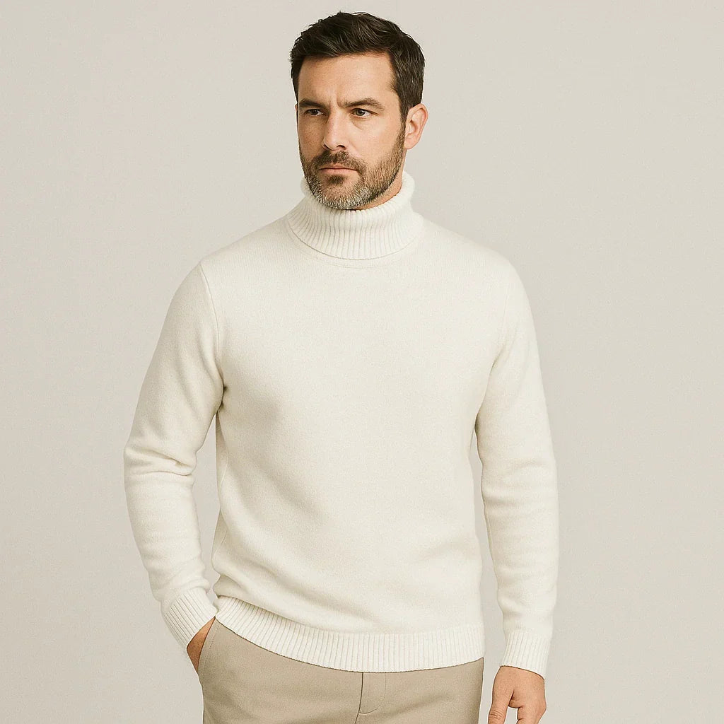 Elegancki sweter męski z golfem do codziennych stylizacji