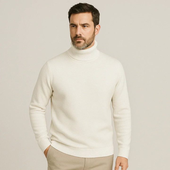 Elegancki sweter męski z golfem do codziennych stylizacji