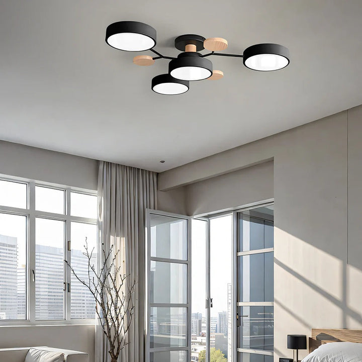 Lampa sufitowa LED pasująca do wnętrz w stylu loft i nowoczesnym