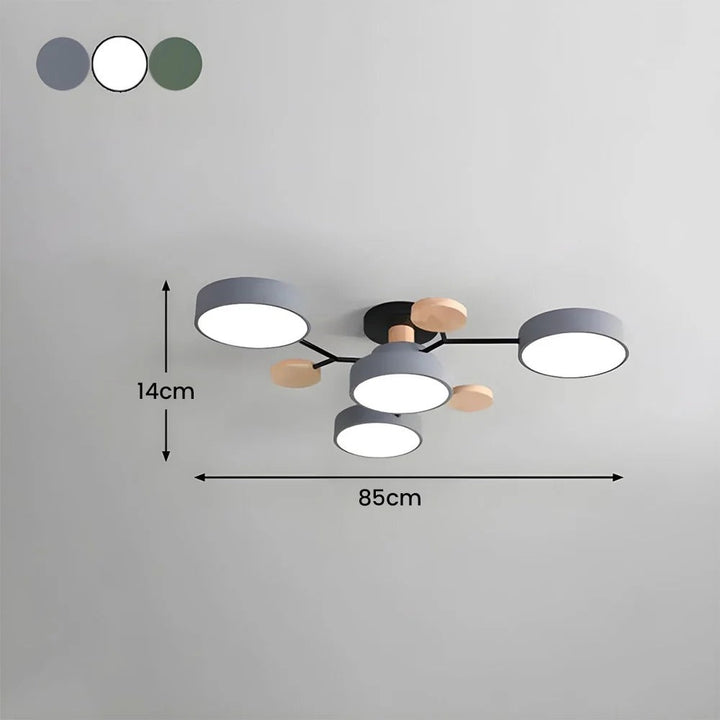 Nowoczesna lampa wisząca LED zamontowana nad stołem w jadalni