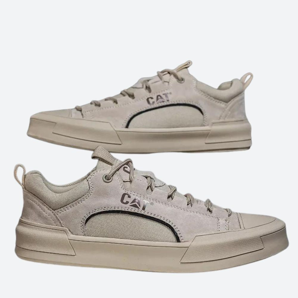 Męskie sneakersy casual w kolorze piaskowym z widocznym logo bocznym