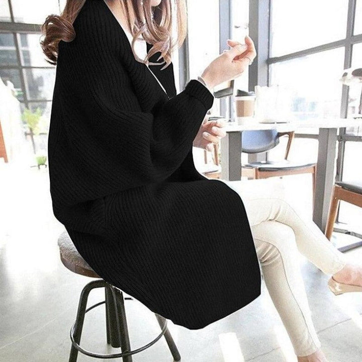 Damski długi kardigan dzianinowy oversize, elegancki sweter z kieszeniami, idealny do warstwowych stylizacji.