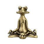 Mosiężna żaba do jogi