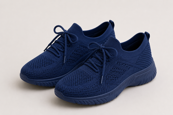 Lekkie damskie sneakersy ortopedyczne na spacer, prezentacja podeszwy