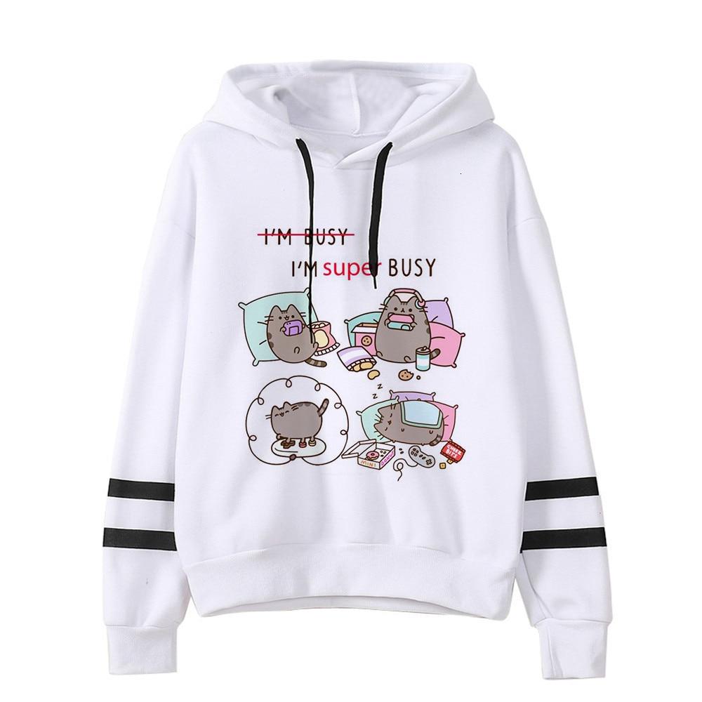 Damska bluza z kapturem Pusheen w koty, widok z przodu