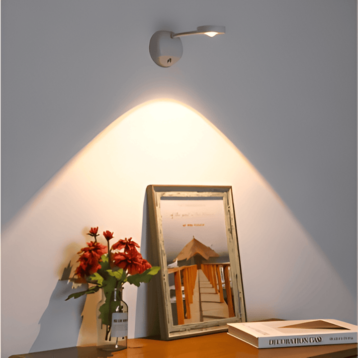 Ładowalna lampa ścienna LED bezprzewodowa, z czujnikiem ruchu, stylowe oświetlenie do sypialni i korytarza.