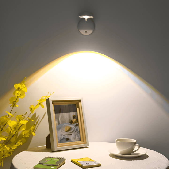 Akumulatorowa lampa ścienna LED z czujnikiem ruchu, nowoczesne, bezprzewodowe oświetlenie do każdego wnętrza.