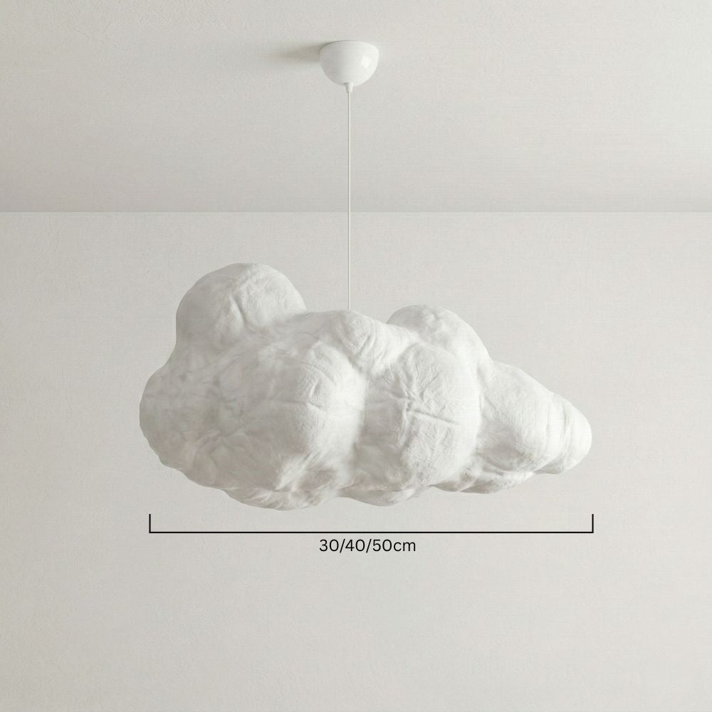 Lampa sufitowa Cloud biała, jasne nowoczesne oświetlenie do salonu.