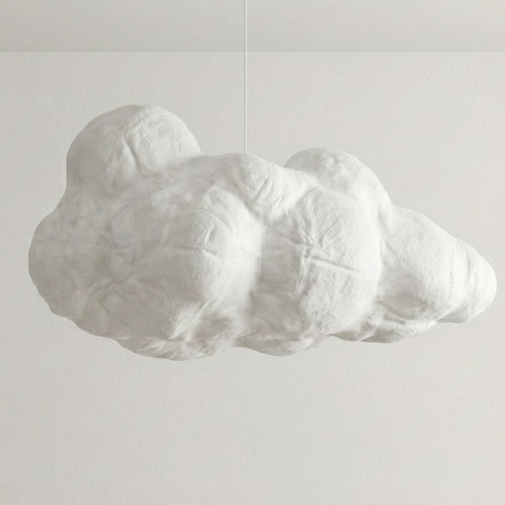 Elegancka lampa sufitowa Cloud biała, regulowana, nowoczesny design do jadalni.