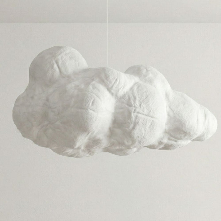 Elegancka lampa sufitowa Cloud biała, regulowana, nowoczesny design do jadalni.