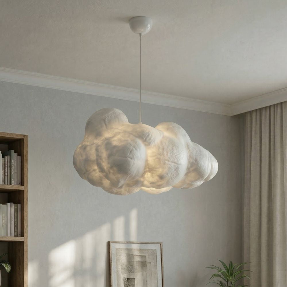 Biała, regulowana lampa sufitowa Cloud, nowoczesne oświetlenie do salonu, jadalni, sypialni.