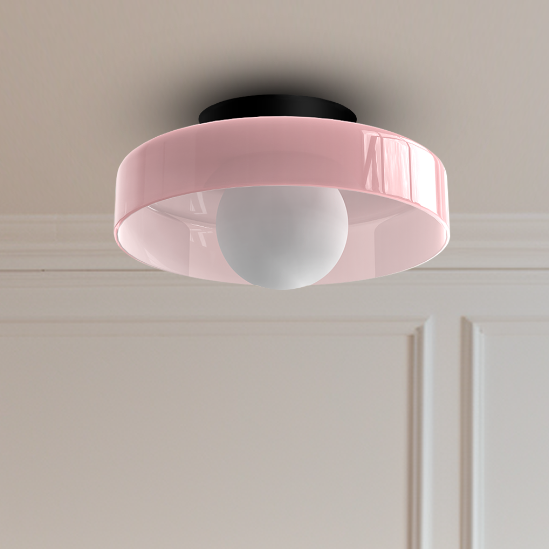 Nowoczesna ściemniana lampa sufitowa LED. Idealna do salonu lub sypialni, stylowe oświetlenie wnętrz.