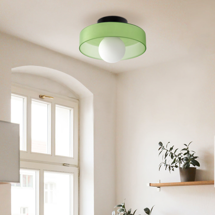 Elegancka lampa sufitowa LED ze szkła. Nowoczesne oświetlenie do domu, biura, z funkcją ściemniania.