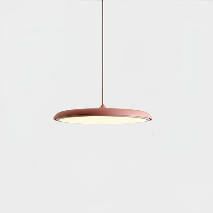 Biała lampa sufitowa LED, minimalistyczna forma dla nowoczesnego oświetlenia wnętrz.