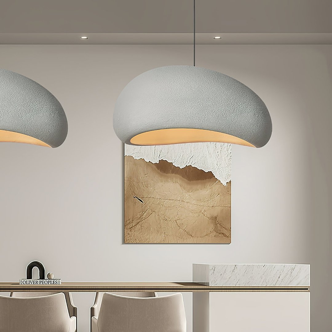 Nowoczesna lampa sufitowa, zbliżenie. Detale designu, idealne oświetlenie premium.