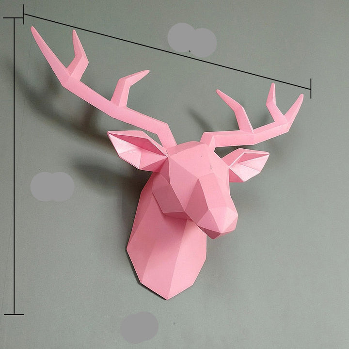 Designerska figurka jelenia 3D akrylowa. Unikalna nowoczesna dekoracja do zawieszenia na ścianę. Wysoka jakość.