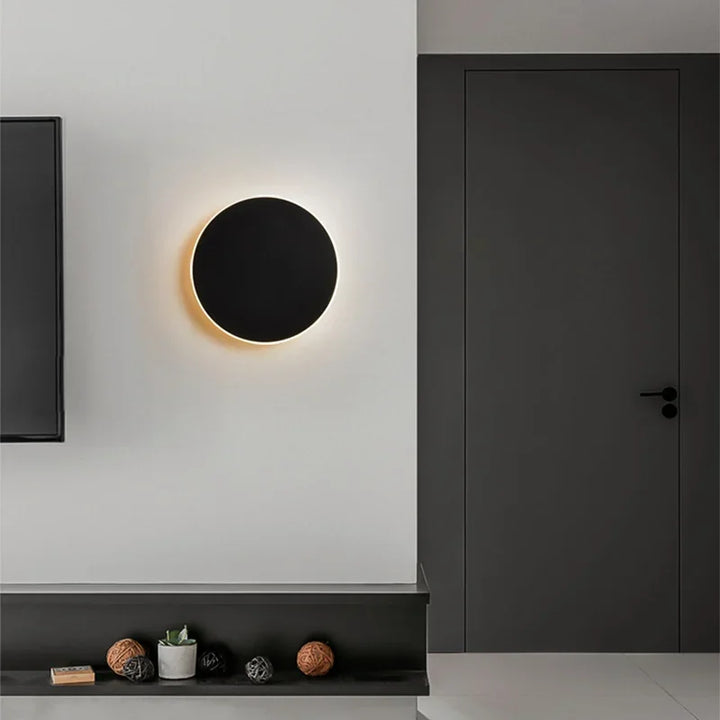 Minimalistyczna lampa kulista LED na ścianę, oświetlenie z połyskiem do salonu i przedpokoju.