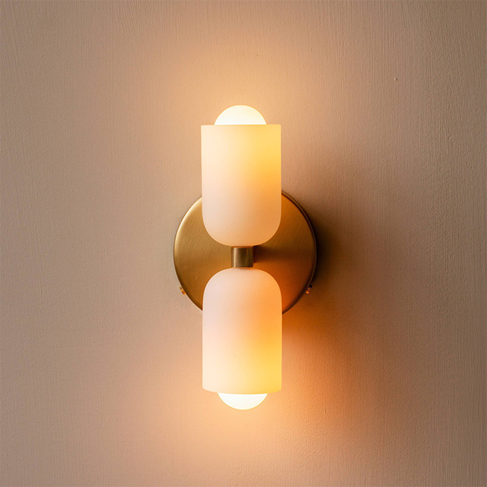 Nowoczesna lampa ścienna LED, stylowe oświetlenie góra-dół do wnętrz domu.
