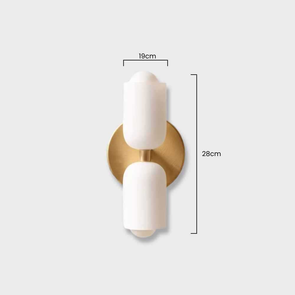 Lampa ścienna LED do nowoczesnego domu, z efektywnym oświetleniem góra-dół.