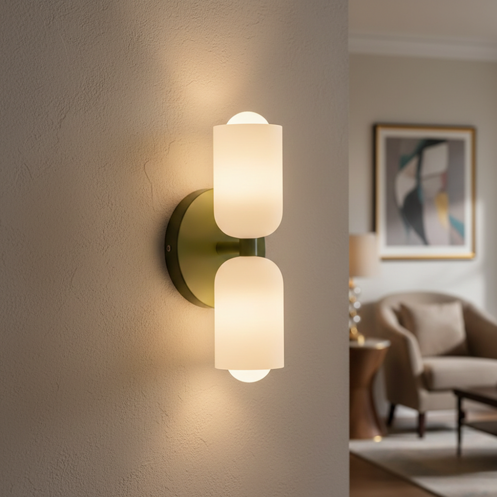 Lampa LED do montażu na ścianie, oświetlenie góra-dół, do nowoczesnych przestrzeni.