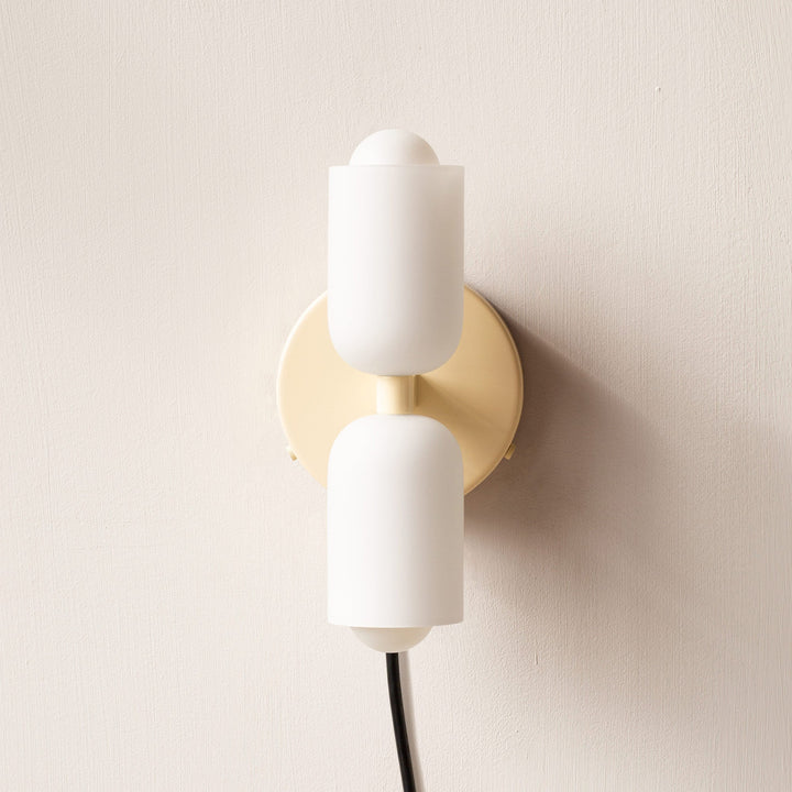 Minimalistyczna lampa ścienna LED, oświetlenie góra-dół, pasuje do salonu i sypialni.