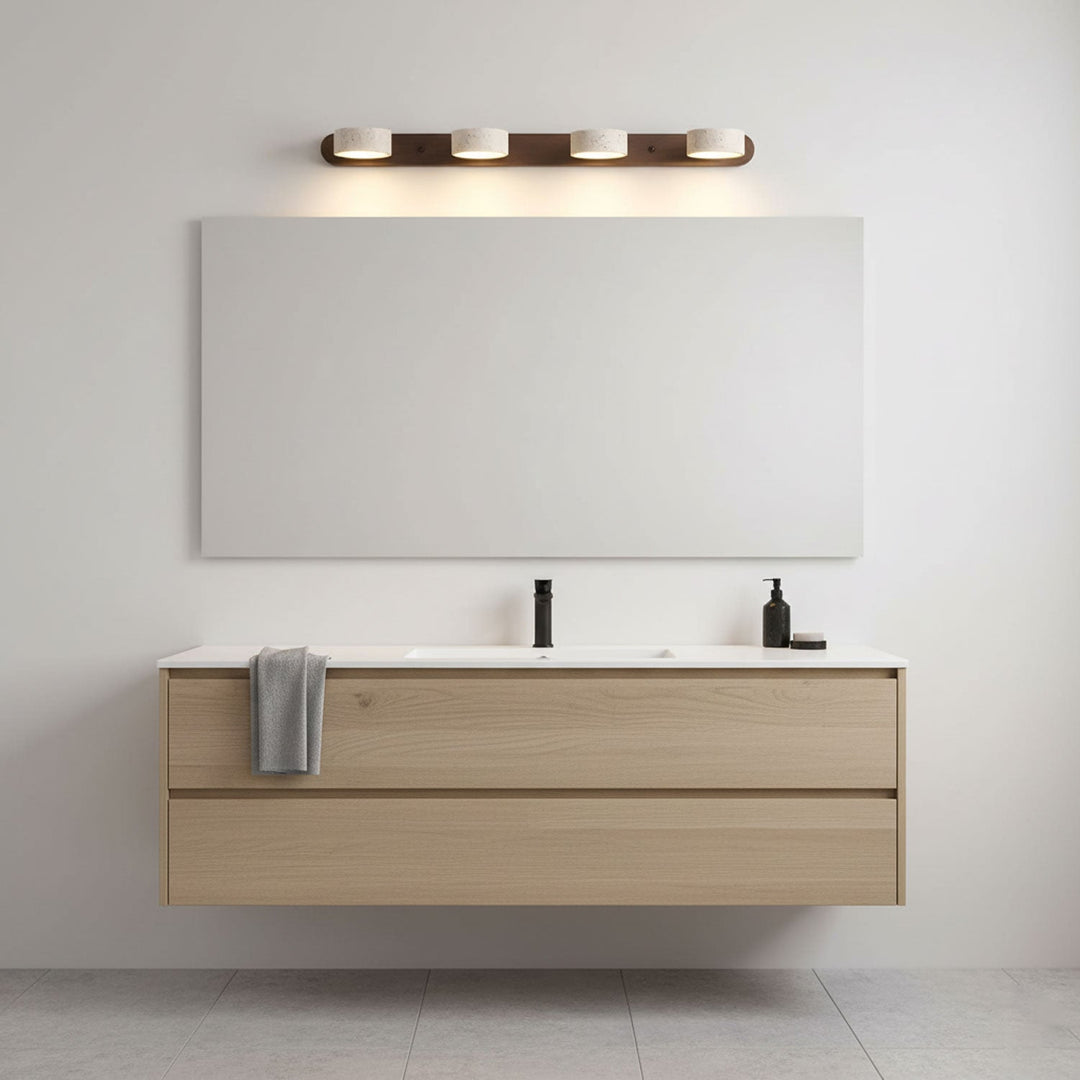 Elegancka lampa ścienna LED, do nowoczesnego wnętrza salonu.