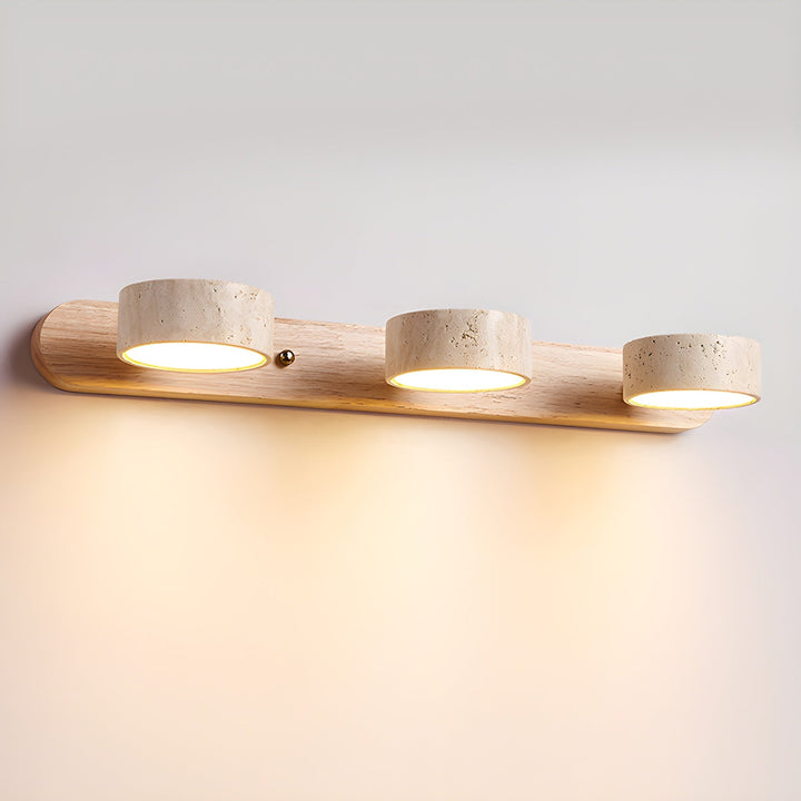 Drewniana lampa ścienna LED, ekologiczne oświetlenie wnętrz.